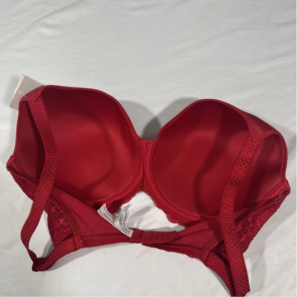 NWT $110 Simone Perele [ 32F ] Andora 3D Molded Underwire Bra Red #6217 - Picture 8 of 9